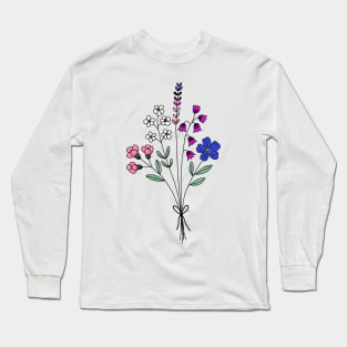 Subtle genderfluid flower bouquet Long Sleeve T-Shirt